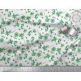 thumbnail image 3 of Soimoi Green Rayon Fabric Clover & Daisy Floral Print Fabric by Yard 42 Inch Wide, 3 of 3