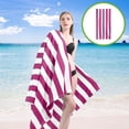 thumbnail image 2 of Purple Microfiber Beach Towel Purple Stripe Large Size 80X160Cm #0ROR0, 2 of 8