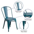 thumbnail image 2 of Chaise empilable intérieure/extérieure en métal de cuivre vieilli, 2 of 9
