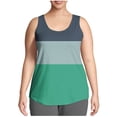 thumbnail image 1 of Swstbby Économies d'Été en Liquidation! Hauts d'Été pour Femmes Grande Taille, Mode Décontractée Imprimée Ample Camisoles Col Rond Vert TTTTG, 1 of 4
