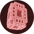 thumbnail image 1 of Ahgly Company Machine Washable Indoor Round Transitional Red Area Rugs, 7' Round, 1 of 7