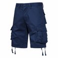 thumbnail image 1 of Styesk Mens Shorts Men's Pockets Cargo Pants Casual Button Classic Summer Short With Multi Pockets, 1 of 7