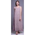 thumbnail image 3 of Bimba Robe de Nuit en Rayonne pour Femmes Maxi Imprimée Tenue de Sommeil Robe de Nuit-2x, 3 of 5