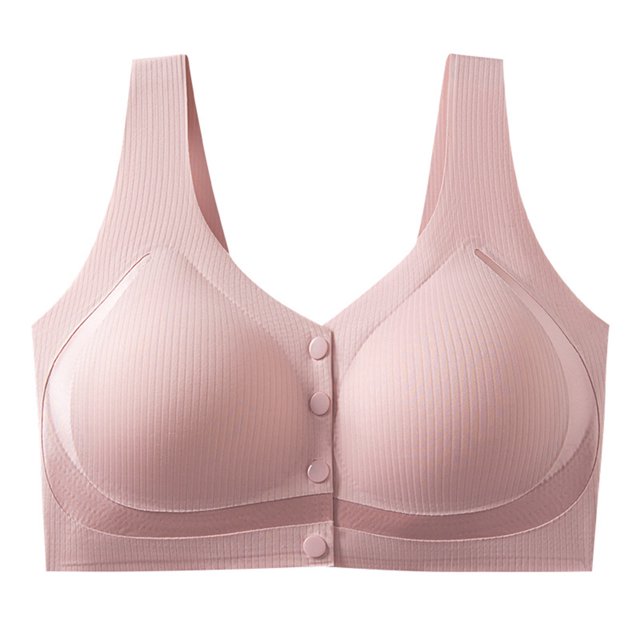 Front Closure Bras for Women Wireless Daily Bra Full Coverage Push Up Wirefree Bras