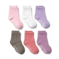 thumbnail image 2 of Splozh Baby Summer Sock 6PC Children Socks Comfortable Soft Fashion Solid Color Children Floor Socks White,3-5 Years, 2 of 3