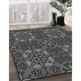 thumbnail image 3 of Ahgly Company Tapis d'Intérieur Lavable à la Machine, Carré, Transitionnel, Gris Platine, Tapis de Zone, 3 Pieds Carré, 3 of 7