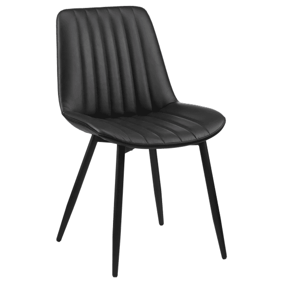 Bouclair Black Fabric and Metal Dining Chair