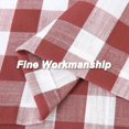thumbnail image 5 of Red White Cafe Kitchen Curtains 45 Inches Length,Burgundy Buffalo Check Pattern Short Bathroom Window Curtain, Plaid Gingham Design Half Window Tier Curtains, 28" x 45", Red/White, Set of 2, 5 of 5