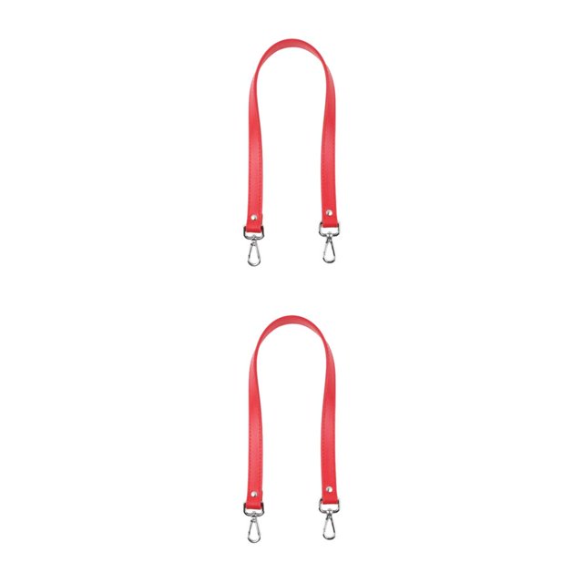 Transemion Stylish Shoulder Strap For Bag PU Leather Craftsmanship Multi-Color Options Shoulder Bag Strap Bag Accessories red 2Set