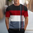 thumbnail image 1 of Weiqiqre T-Shirts pour Homme T-Shirt à Manches Courtes à Blocs de Couleur Col Ras du Cou Chandail Décontracté Basique, 1 of 4