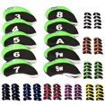 thumbnail image 2 of Bangcool 10PCS Golf Club Head Covers Color Patchwork Wedge Head Covers Golf Iron Covers with Number Design, 2 of 6