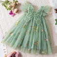 thumbnail image 2 of Robe d'Été pour Filles Manches à Volants Robe Tutu pour Filles Robes Mignonnes Robe en Tulle 6-12 Mois, 2 of 8