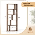 thumbnail image 3 of Costway 1 PCS 5-Tier Bookshelf with Open Back, Display Storage Shelf with Anti-Tipping Kits for Home Industrial Brown, 3 of 10