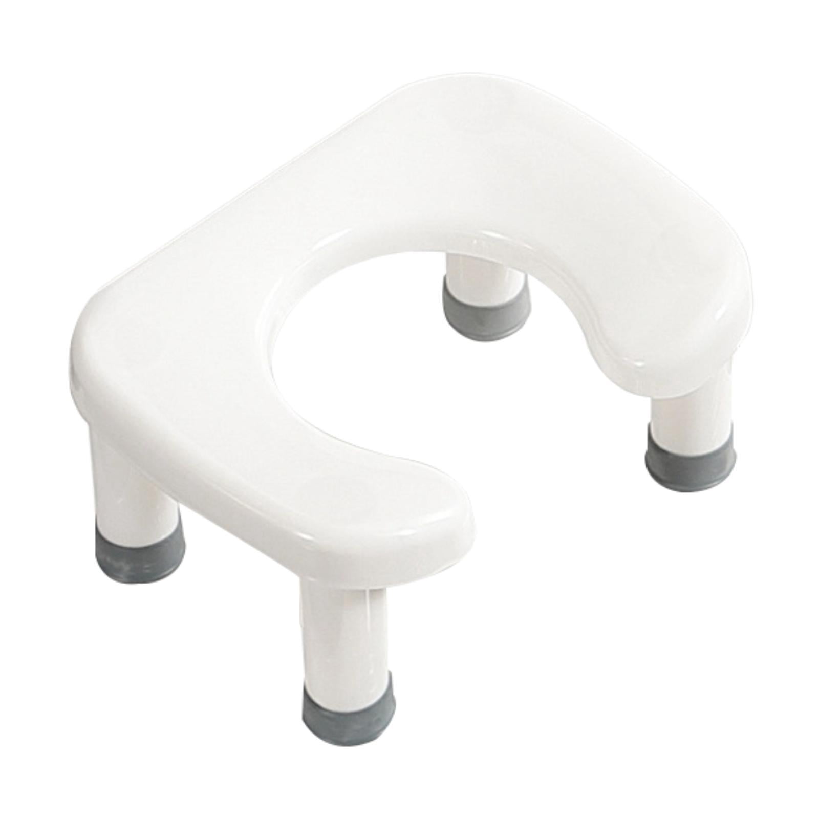 jifeng Toilet Stool Easy Storage Squatting Potty Heavy Duty Portable Bathroom Stool White S