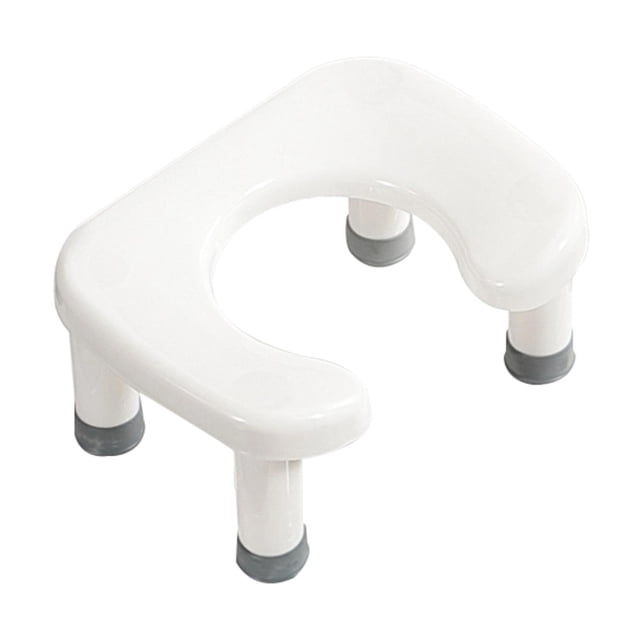 jifeng Toilet Stool Easy Storage Squatting Potty Heavy Duty Portable Bathroom Stool White S