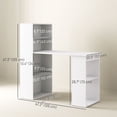 thumbnail image 3 of HOMCOM Modern Computer Desk with 6-Tier Storage Shelves for Home Office, 3 of 10