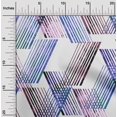 thumbnail image 2 of oneOone Polyester Spandex Medium Blue Fabric Geometrical Lines Craft Projects Decor Fabric Printed By The Yard 56 Inch Wide, 2 of 4