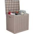 thumbnail image 1 of Coffre de Terrasse en Résine de 31 Gallons, Coffre de Rangement Extérieur Verrouillable pour Meubles, Outils de Jardin et Rangement d'Outils, Boîtes de Rangement Extérieures Étanches - Gris, 1 of 7