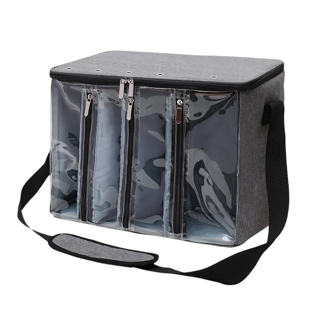 Sac de Rangement pour Tricot, Organisateur de Fil Gris