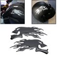 thumbnail image 4 of Gas  Decals, 2PCS 150x65mm Sun Block Fuel  Sticker Universal 3D  For Decorations Silver,Black, 4 of 8