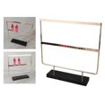 thumbnail image 3 of lionlar Personal Use Jewelry Display Stand Multi-layer Earring Stud Holder Marble Base, 2 Tier Black Base, 3 of 9