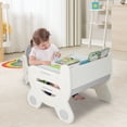 thumbnail image 2 of Costway Kids Drawing Table & Chair Set for Reading Playing with Pens & Blackboard Eraser, 2 of 10
