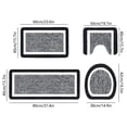 thumbnail image 3 of UsRHHA 4 Piece Bathroom Rugs Set, Absorbent Microfiber Plush Non-Slip Bath Mat with Lid Cover, Complete Bathroom Rug Collection Washable, 3 of 7
