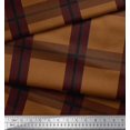 thumbnail image 2 of Soimoi Brown Heavy Canvas Fabric Check Check Print Sewing Fabric Yard 58 Inch Wide, 2 of 5