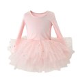 thumbnail image 2 of Robes d'Été pour Adolescentes Enfants Fille Tutu de Ballet Robe Décontractée pour Performance et Personnalité Manches Longues Fluide Évasée Robes Soleil Rose Tenues Assorties S-100, 2 of 2
