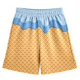 thumbnail image 4 of MIASHUI Shorts à Imprimé Graphique pour Garçons et Filles, Shorts de Plage Décontractés d'Été Confortables, Bleu, 2-3 Ans, 4 of 4