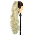 thumbnail image 3 of EGNMCR Perruques Cheveux Humains Longs à Clipser Mâchoire Griffe Bouclée Queue de Cheval Extensions de Cheveux à Clipser Postiche Ondulé Perruque Cheveux, 3 of 7