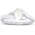 thumbnail image 1 of 3/8ct Oval Opal Diamond Ring 14K White Gold, 1 of 4