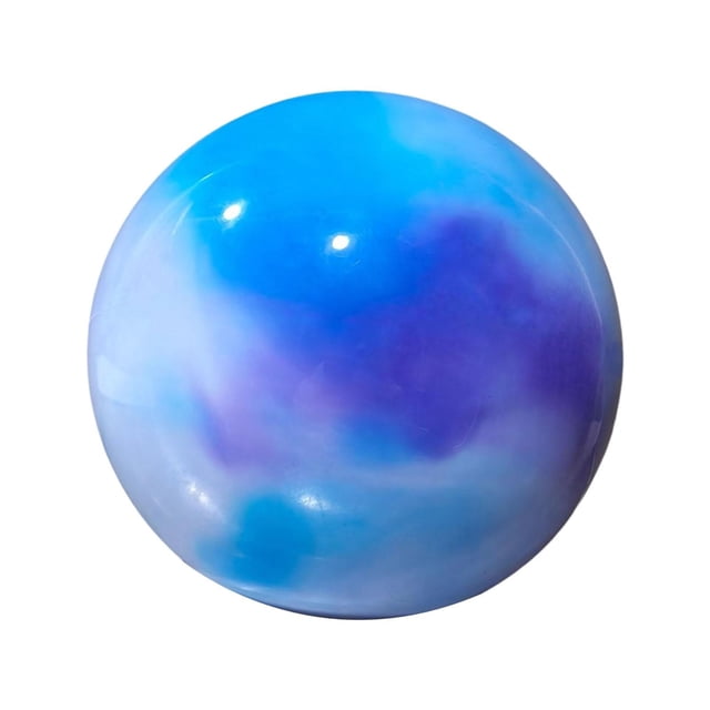 Siruishop Rhythmic Gymnastic Ball 7.09inch Inflatable Sturdy Exercise Ball Portable for Training Performance Practice Competition Dance Rainbow Nebula