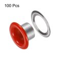 thumbnail image 3 of Unique Bargains 100PCS Grommets Eyelets 1/4 Inch (6mm) ID Hole Metal Self Backing Eyelet with Washers for Leather Orange, 3 of 7