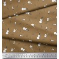 thumbnail image 2 of Soimoi Polyester Crepe Fabric Notes,Guitar & Saxophones Musical Instrument Print Fabric by The Yard 52 Inch Wide, 2 of 3