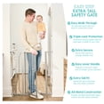 thumbnail image 4 of Regalo Easy Step 36" Extra Tall Metal Baby Safety Gate, Fits Openings 29-36.5 Inches, Platinum, 4 of 13