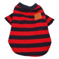thumbnail image 3 of Dog Striped Pullover 2 Legged Soft Comfortable Breathable Pet T Shirt Clothes for Spring Summer Red Blue M, 3 of 14