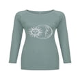 thumbnail image 2 of T-shirt à Manches Courtes pour Femmes, Hauts Grande Taille, Tunique Décontractée à Col en V, Blouse Ample, 2 of 2
