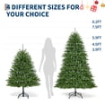 thumbnail image 2 of 4.5 FT Prelit Artificial Christmas Tree with Dual Color LED Lights, 380 Branch Tips, Hinged Branches, Foldable Metal Stand, Foot Pedal, Easy Assembly, Indoor Holiday Home Decor, 2 of 8