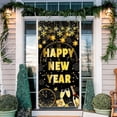 thumbnail image 2 of Qiulaii 3 Pcs Décorations de Rideau de Porte de Noël, Housse de Fond de Scène des Fêtes Imperméable, Décor Festif Réutilisable pour la Maison et la Vitrine 35*71 Po, 2 of 6