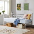 thumbnail image 1 of VECELO Twin Size Contemporary Metal Daybed Frame With Under-bed Storage,White, 1 of 7
