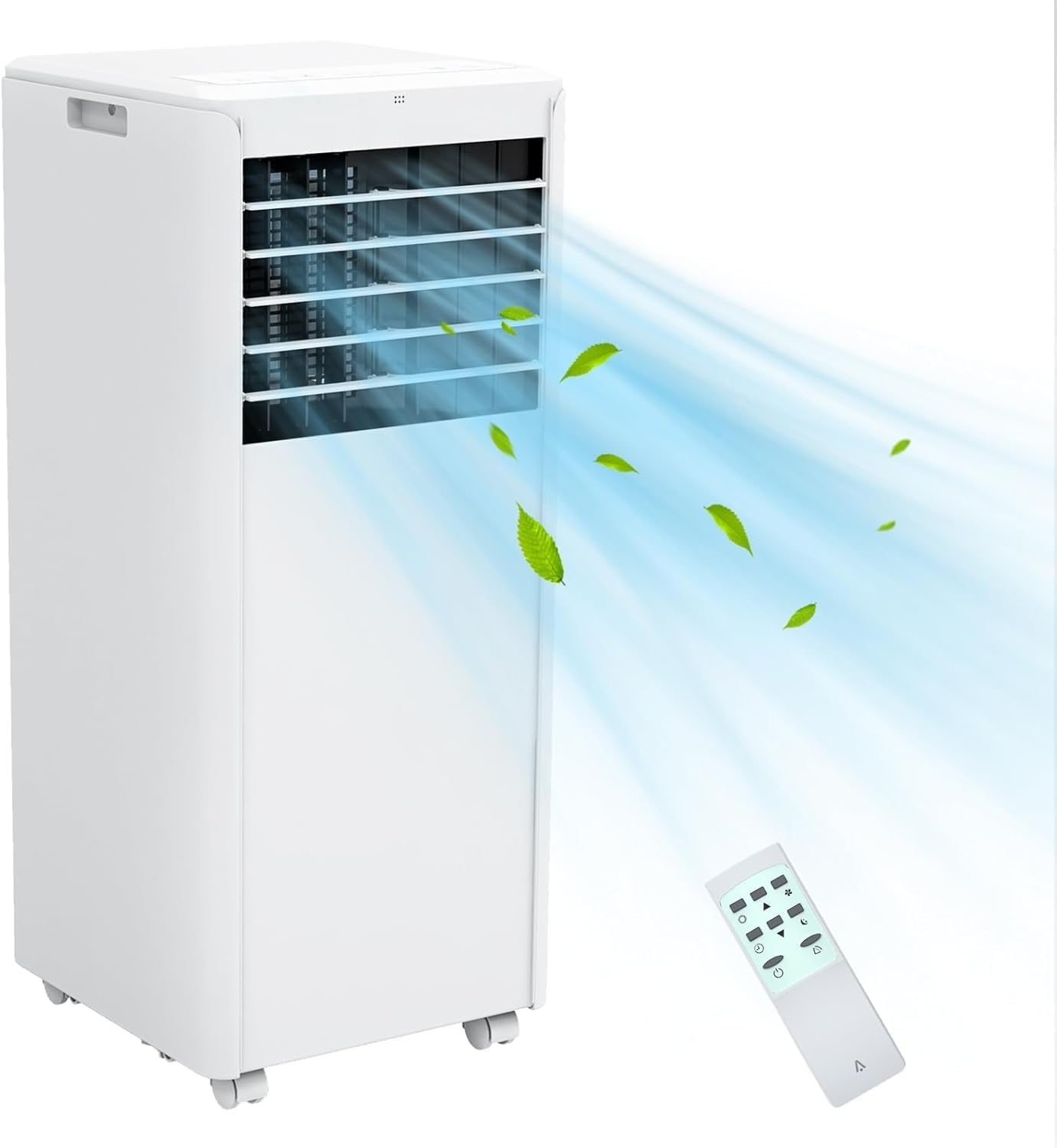 QinaQin 8,000 BTU Portable Air Conditioner with Exhaust Hose, White