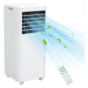 QinaQin 8,000 BTU portatif Air Conditionneur avec tuyau d'échappement, blanc