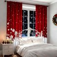 thumbnail image 2 of TIELUTT Rideaux Imprimés pour les Fêtes 2 Pcs de Rideaux Plats 2D Imprimés Rouges avec Flocon de Neige et Draperies 54 Pouces de Long 100 X 84 Rideaux Charmant Rideau de Douche Draperies Thermiques Extra Lourd Douche Transparente, 2 of 6