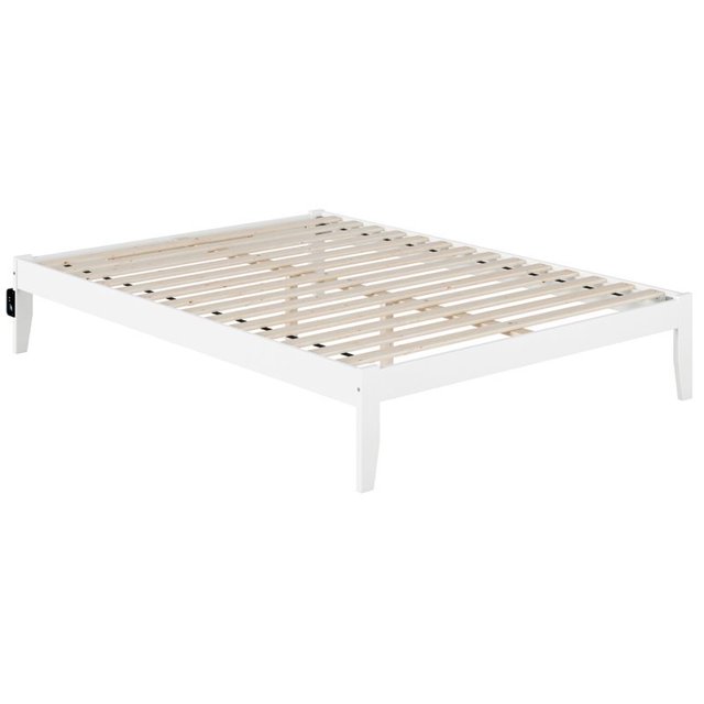 Atlantic Furniture Colorado Solid Wood Queen Bed in White