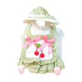 thumbnail image 1 of 2 Pcs Floral Dress Lace Sunhat Soft Breathable with Snap Button Leash Hook for Dogs Cats Birthday Party Travel, 1 of 7