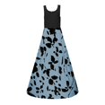 thumbnail image 5 of YFELWZ Womens Plus Size Spring Summer Print Elegant Dress Sky Blue M, 5 of 5