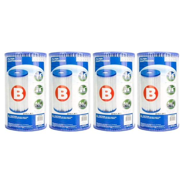 Intex 29005E Easy Ensemble Type B Cartouche de Pompe de Filtre de Remplacement pour Piscine, Lot de 4