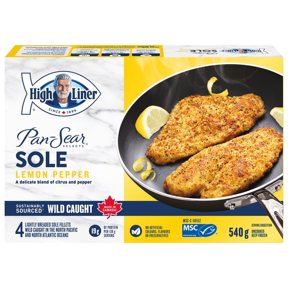 High Liner Pan-Sear Selects Lemon Pepper Sole, 540 g