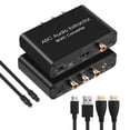 thumbnail image 1 of HDMI ARC Audio Extractor 192KHz DAC Converter ARC Audio Extractor Support Digital HDMI Audio to Analog Stereo Audio RCA L/R Coaxial SPDIF and 3.5mm Jack ARC Audio Adapter for TV, 1 of 8